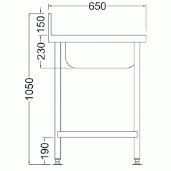 s2-double-bowl-catering-sink-diagram-front