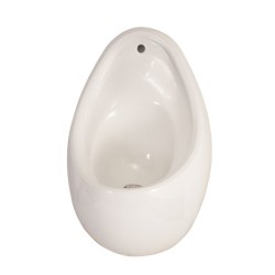 wall hung white ceramic urinal