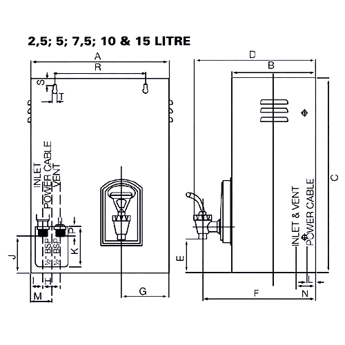 Kwikboil above counter water urn Office urn Wall mounted South Africa