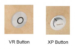 Toilet or urinal XP or VR button design