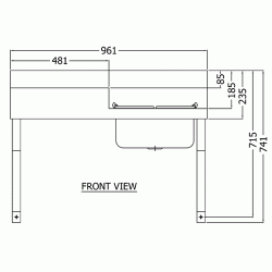 Drip sink combination diagram measurements