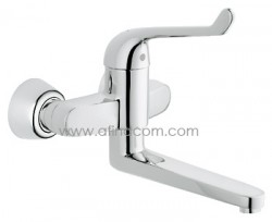 elbow action medical tap wall mount long spout
