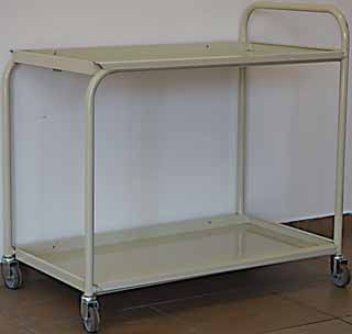 hospital medicine trolley two shelves 2