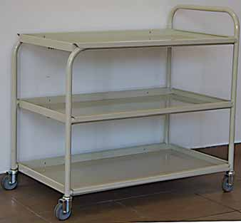 hospital medicine trolley three shelves 3