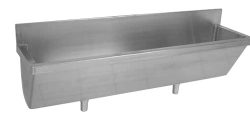Wall mounted surgeon scrub up basin sink