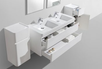 compact double basin drawer bathroom cabinet