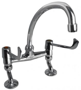cobra 515-21 deck surface table mounted medical elbow hands free tap