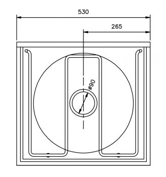 DSG Drip sink top view dimensions