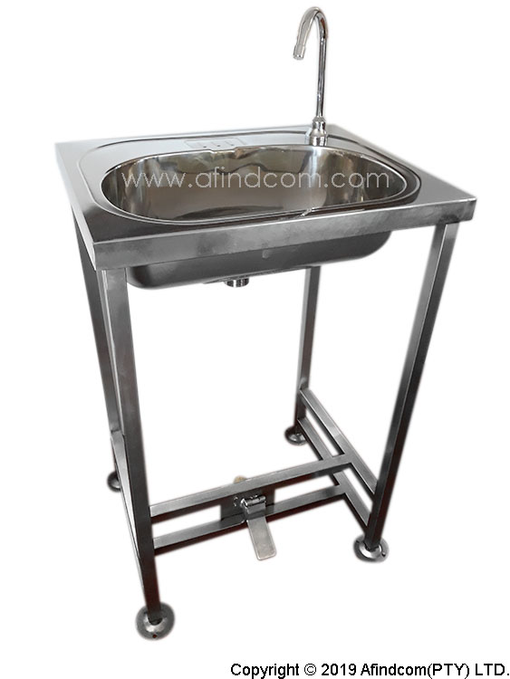 Hands free wash basins Foot operated hand wash basins