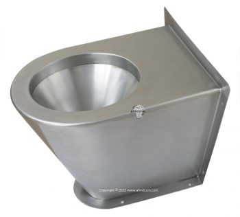 shrouded back to wall toilet pan stainless steel