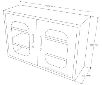 Mortuary instrument cabinet diagram