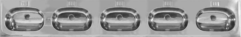 Once piece five bowl hand wash basin Five bowl hand wash basin stainless steel