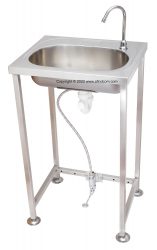 free standing foot operated basin hands free