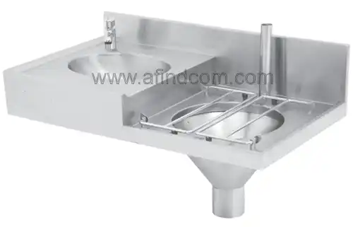 chbc slop hopper basin combination hospital sink sluice 351360 356664 franke