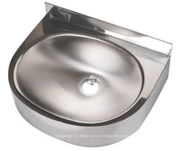 F-Oval-A Stainless steel wall hung wash basin Franke 2520029 357456 stainless steel wall hung hand wash basin with surround