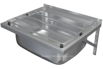 Drip sink with stainless steel gallows brackets